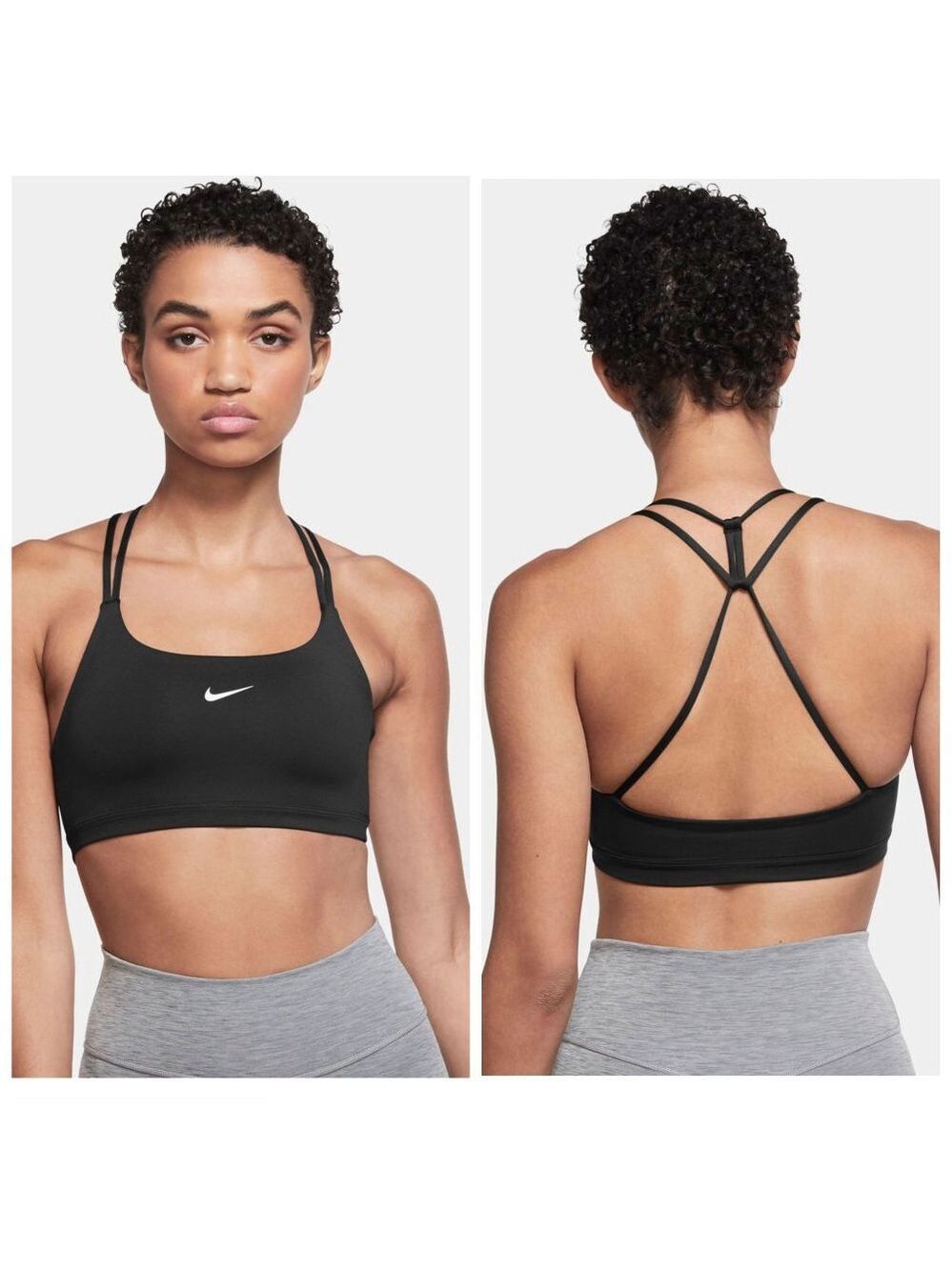 Nike Black Indy Sports Bra Size Small Dry-fit racer back